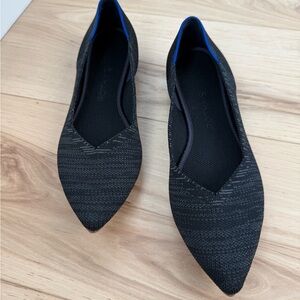 Rothy's Black and Gray Women's Flats